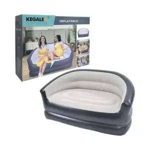 Sofá inflable grande de plástico resistente con diseño ergonómico 138…