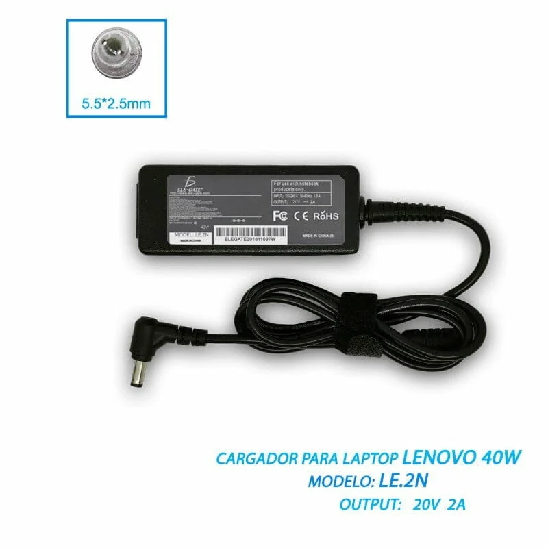 Cargador de punta delgada para laptop, c...