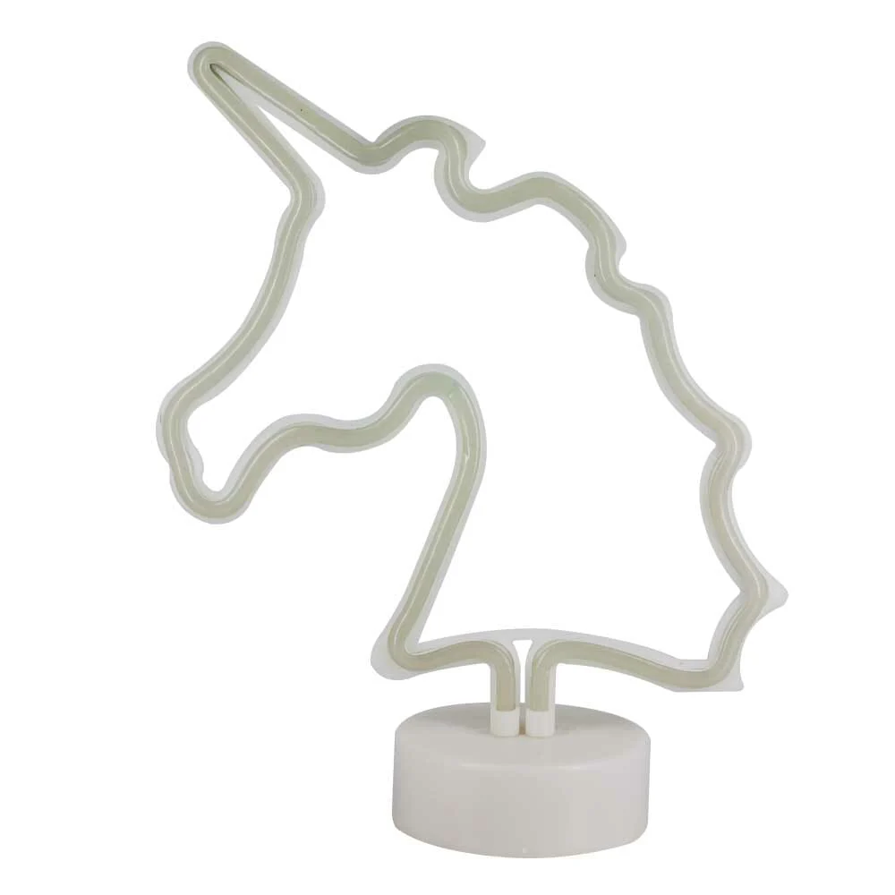 Lámpara led usb de colores con base y forma de unicornio / led-022