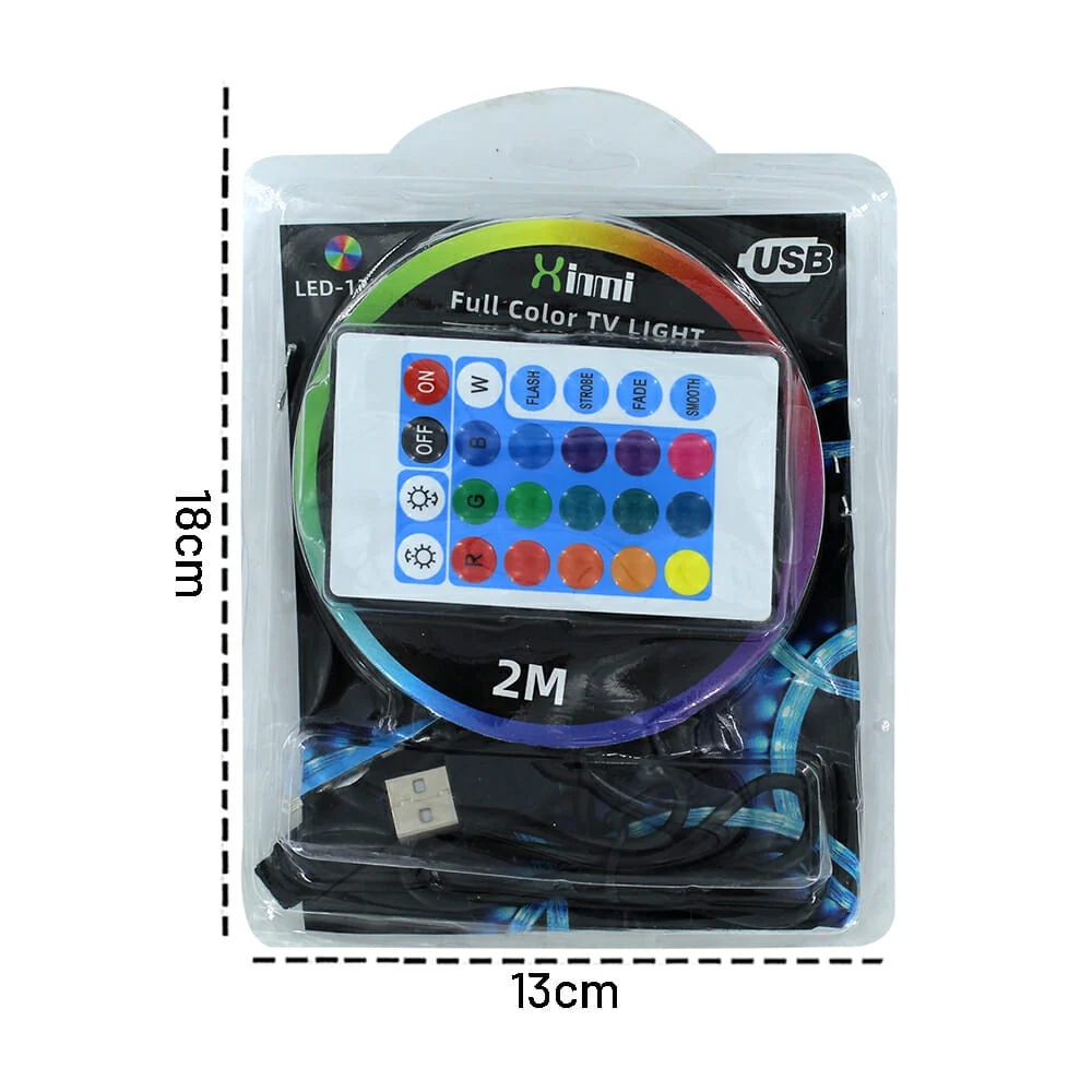 Tira led rgb usb xinmi de 2 metros con c...