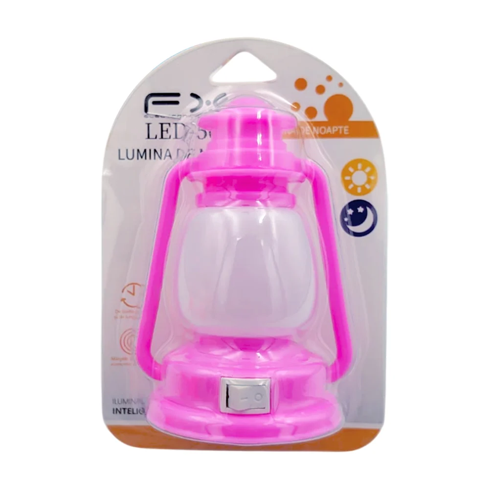 Lámpara de noche tipo queroseno con botón de encendido, color surtido / led-507