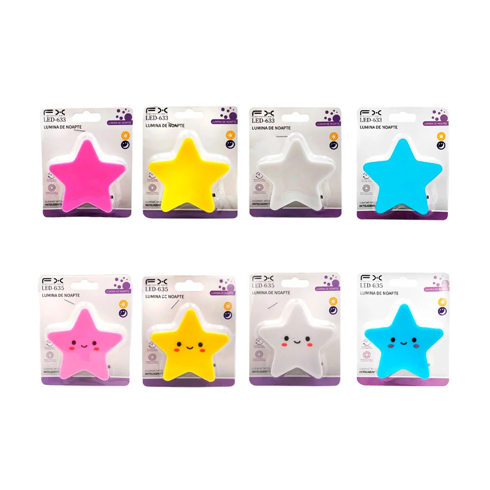 Lámpara de noche con forma y diseño de estrella, color surtido / led-635