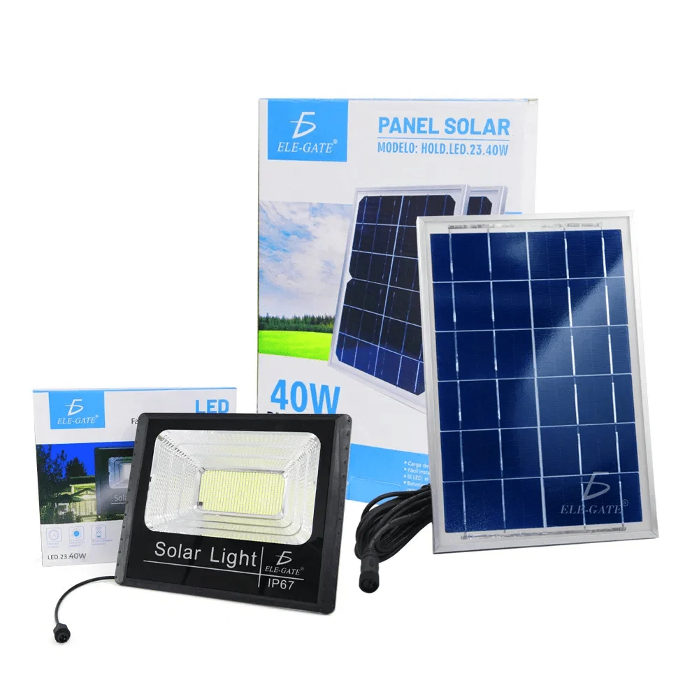 Reflector led 40w con panel solar led.23.40w+hold.led.23.40w