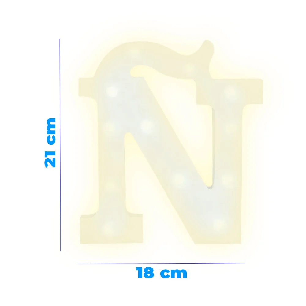Lámpara led en forma de letra ñ con lu...