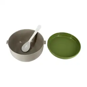 Tupper redondo tingli de doble broche con capacidad de 570ml con cuch…