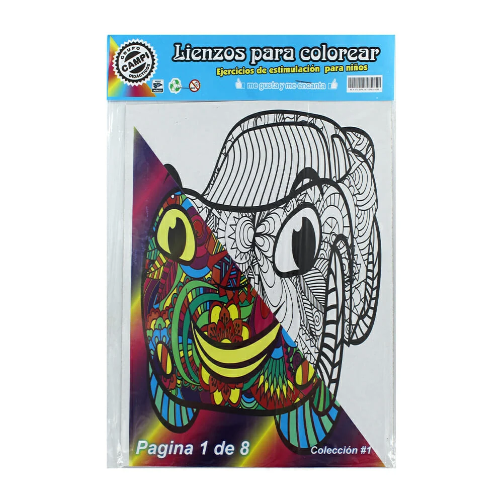 1pza Lienzo de cartón para colorear, variedad de diseños