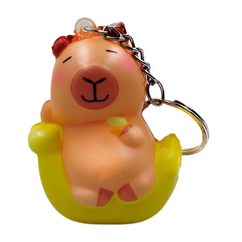 1pz llavero squeeze pequeño diseño de capibara, 6cm, variedad / llc