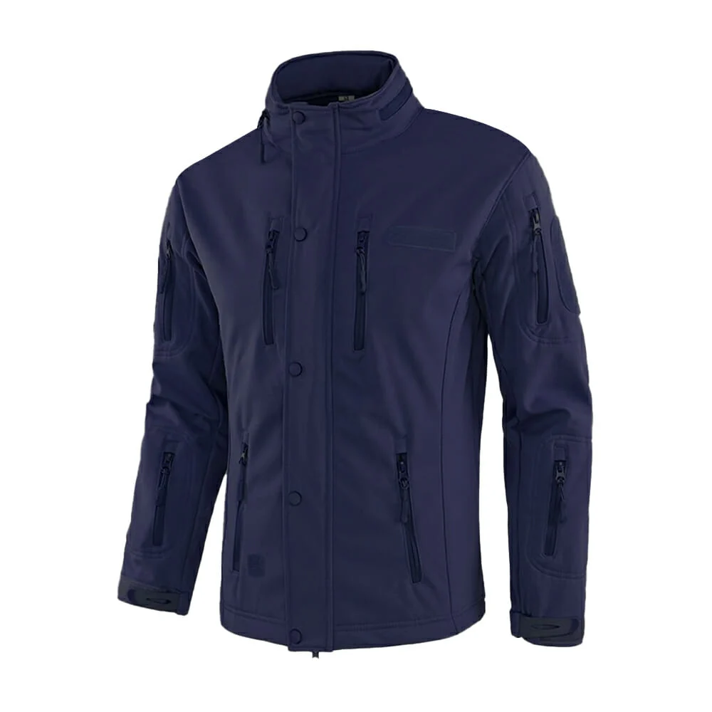 Chamarra táctica impermeable lisa con c...