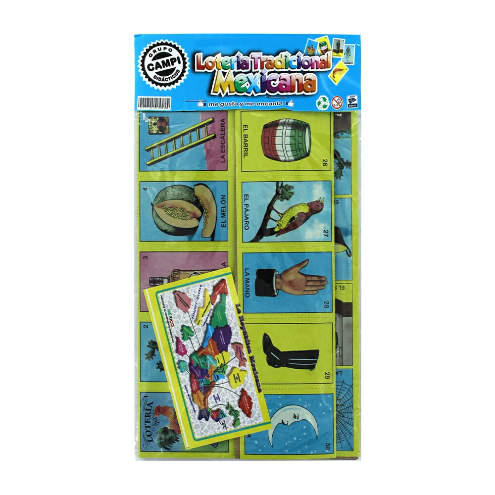 Juego de mesa, lotería tradicional mexicana mediana / R1061