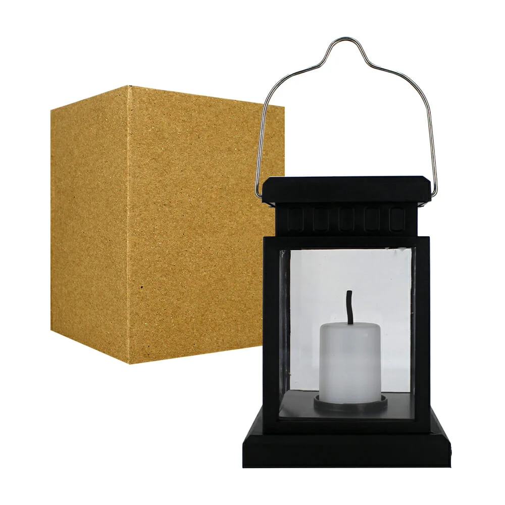 Lámpara solar colgante con decoración de vela para exterior / R576