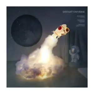 Lámpara decorativa en forma de nave espacial con astronauta, con luz …