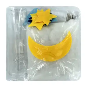 Decoración en forma de nube, con luz cálida, accesorios para simular …