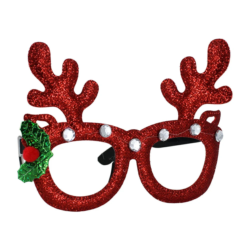 1pza Lentes con diseño navideño y bril...