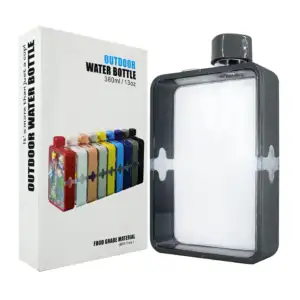 Cantimplora / botella transparente con capacidad de 380ml, correa y s…