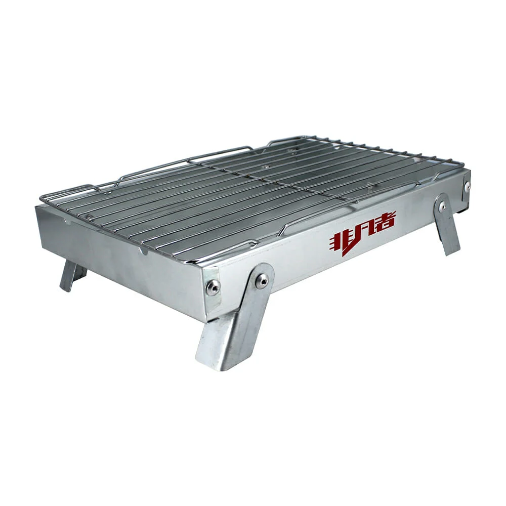 Brasero parrilla asador rectangular portátil 29.5x20.5x4.8cm para barbecue / lu8664