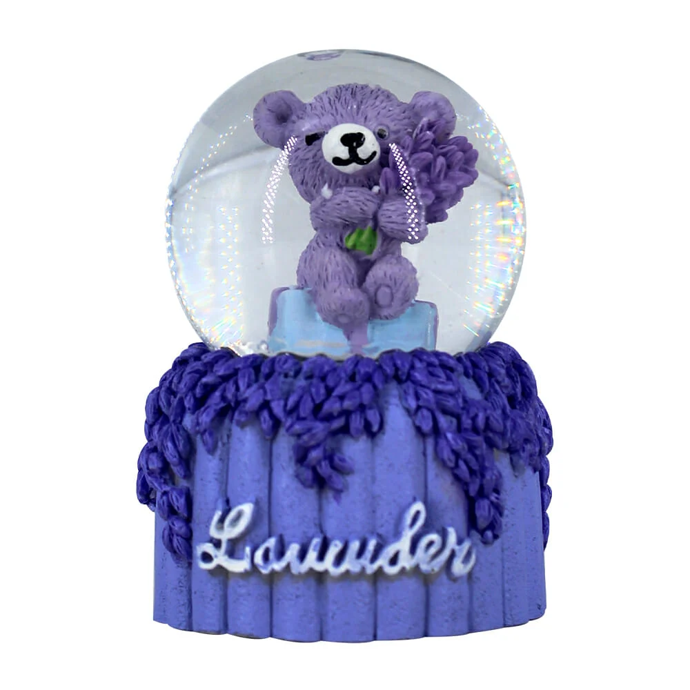 1pza Esfera transparente de cristal con luz multicolor, efecto nieve y figura en forma de oso / xy3082-3b / xy3082-3a