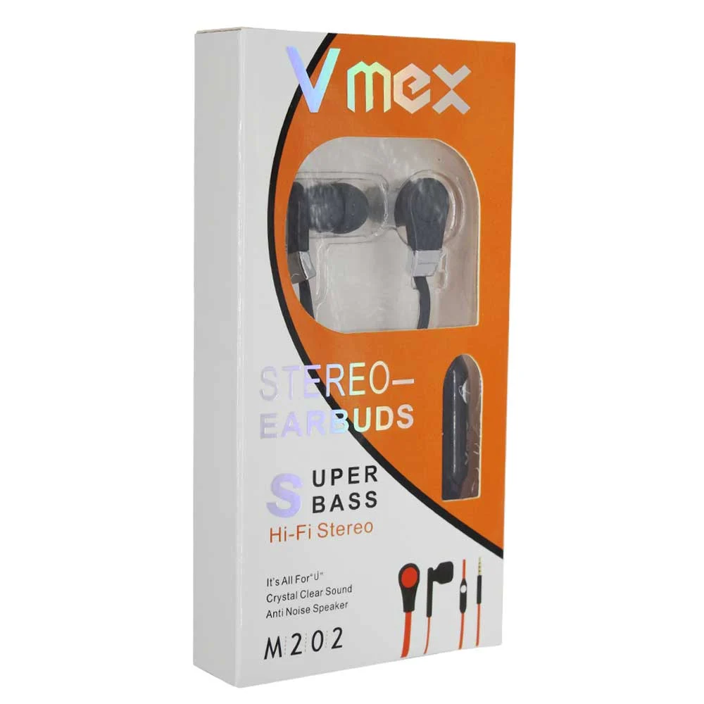 Audífonos alámbricos vmex bicolor, con micrófono, entrada jack de 3.5 mm y almohadillas de silicona, variedad de colores / 462193