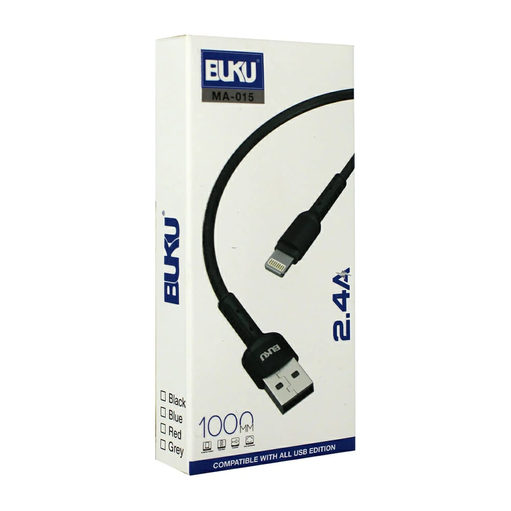 Cable 1m tipo lightning de carga y transferencia de datos 2.4a ma-015