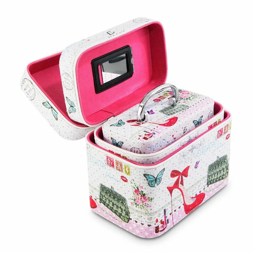 Juego de 3 cosmetiqueras rectangulares c...