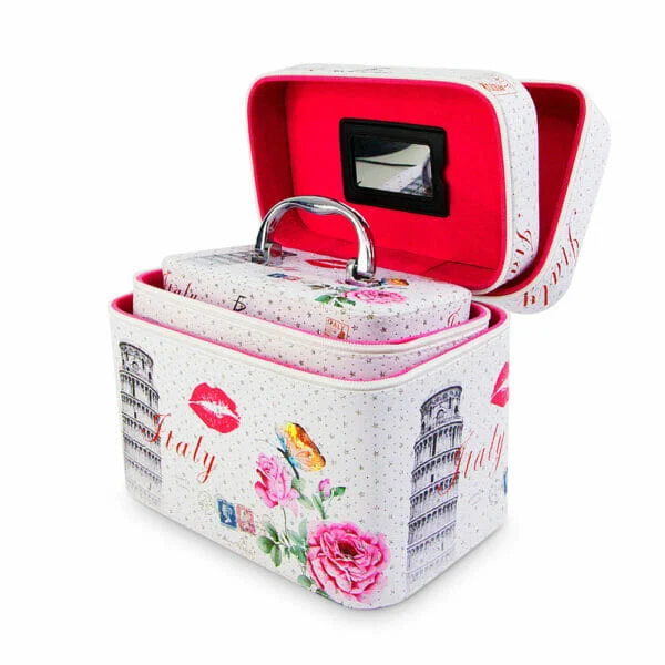 Juego de 3 cosmetiqueras rectangulares c...