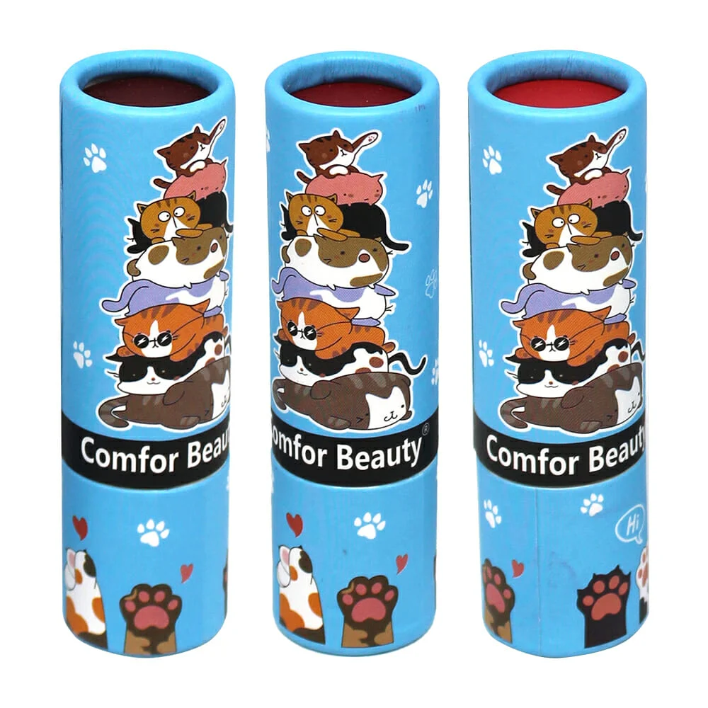1pza Brillo labial mate con diseño de mascotas / comfor beauty