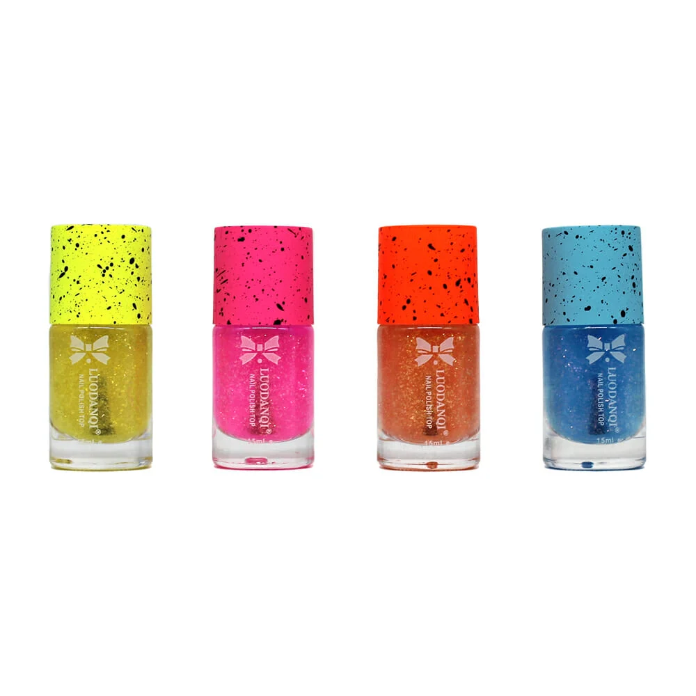 1pza Esmalte con brillos y tapa de puntitos para uñas 15ml / luodanqi / nail polish