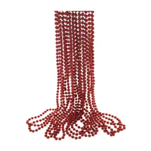Paquete con 12 collares, bolitas en tonos metálicos, largos, variedad…