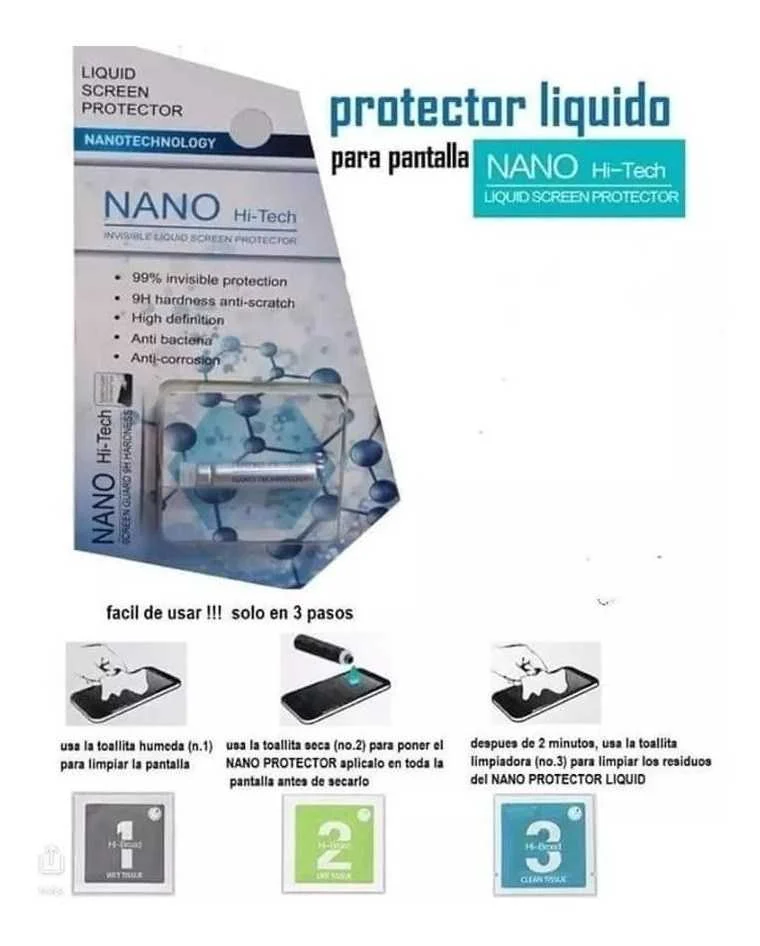 Mica liquida para celular, pantallas pla...