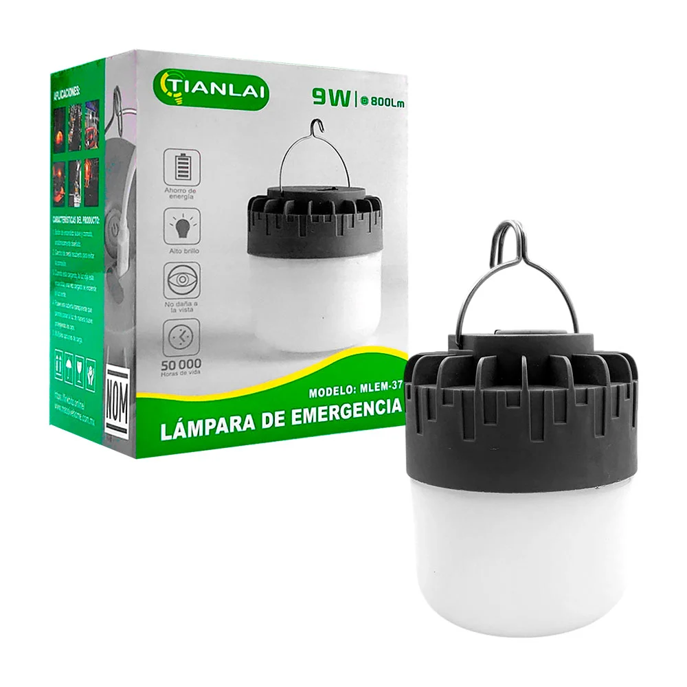 Lámpara de emergencia led portátil 9w,...