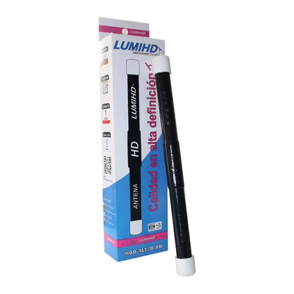 Antena hd negra con cable coxial lumihd ...