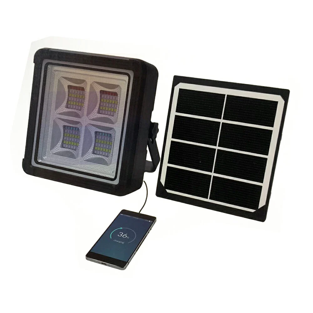 Lámpara solar colgante moreka con 4 ton...