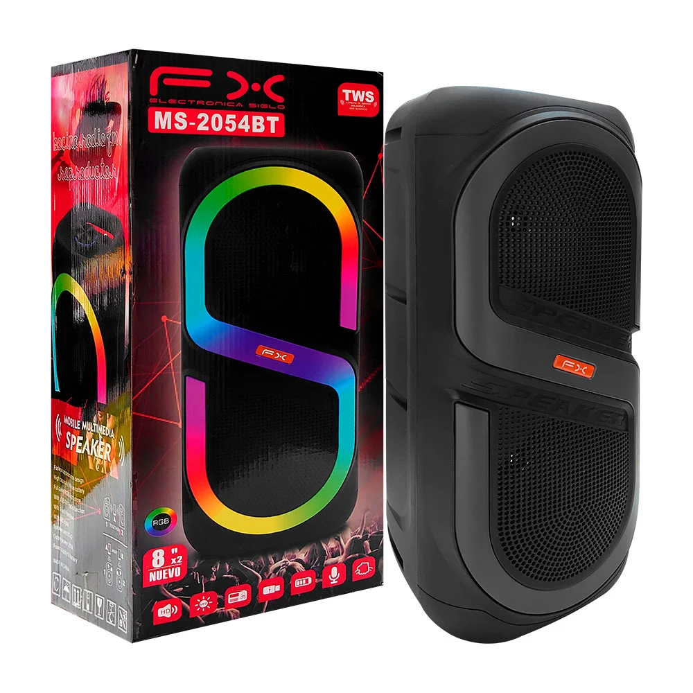 Bocina inalambrica fx de 8x2 pulgadas co...