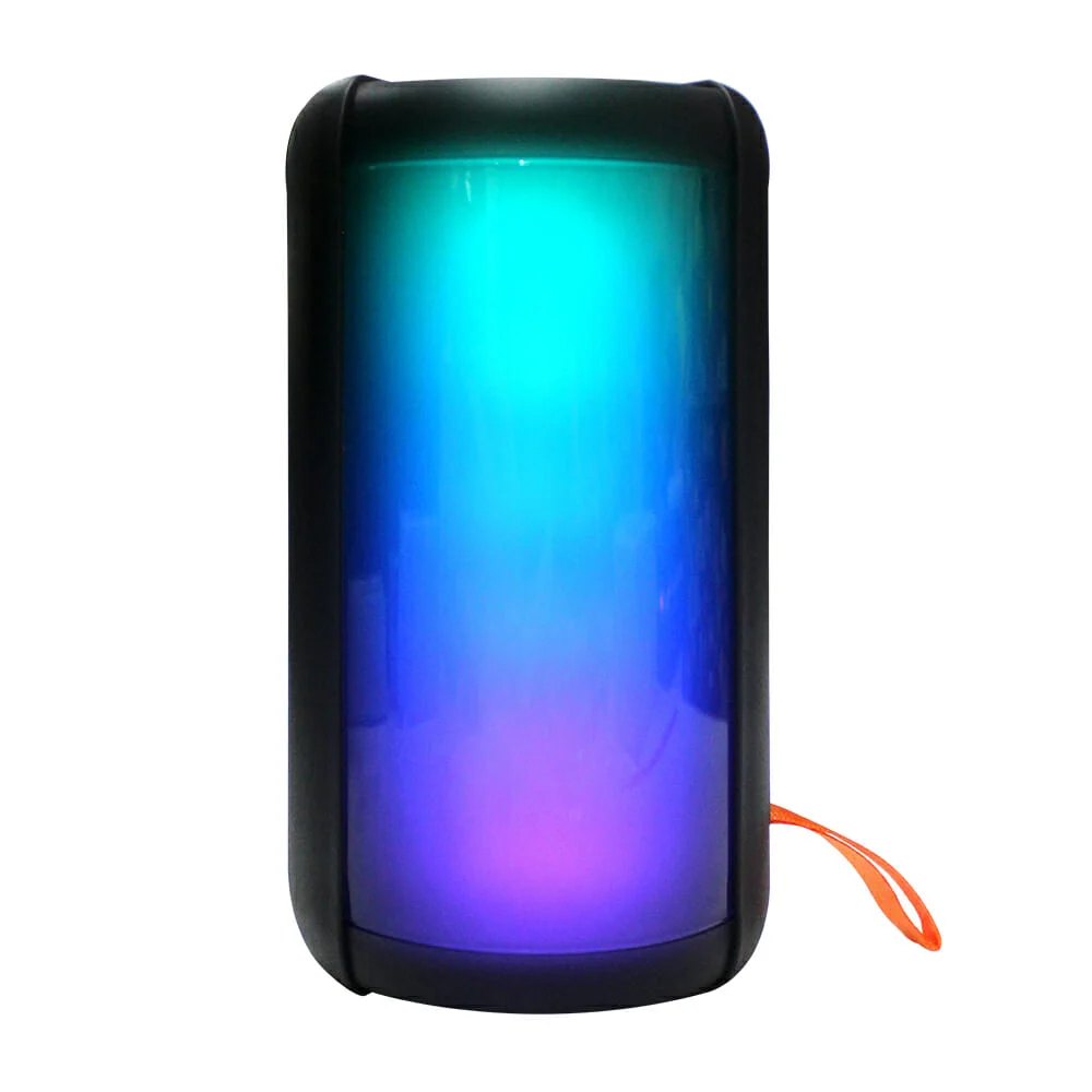 Bocina bluetooth con 5 modos de luz intercambiables, radio fm y ranura para sd y usb / ms-2204bt