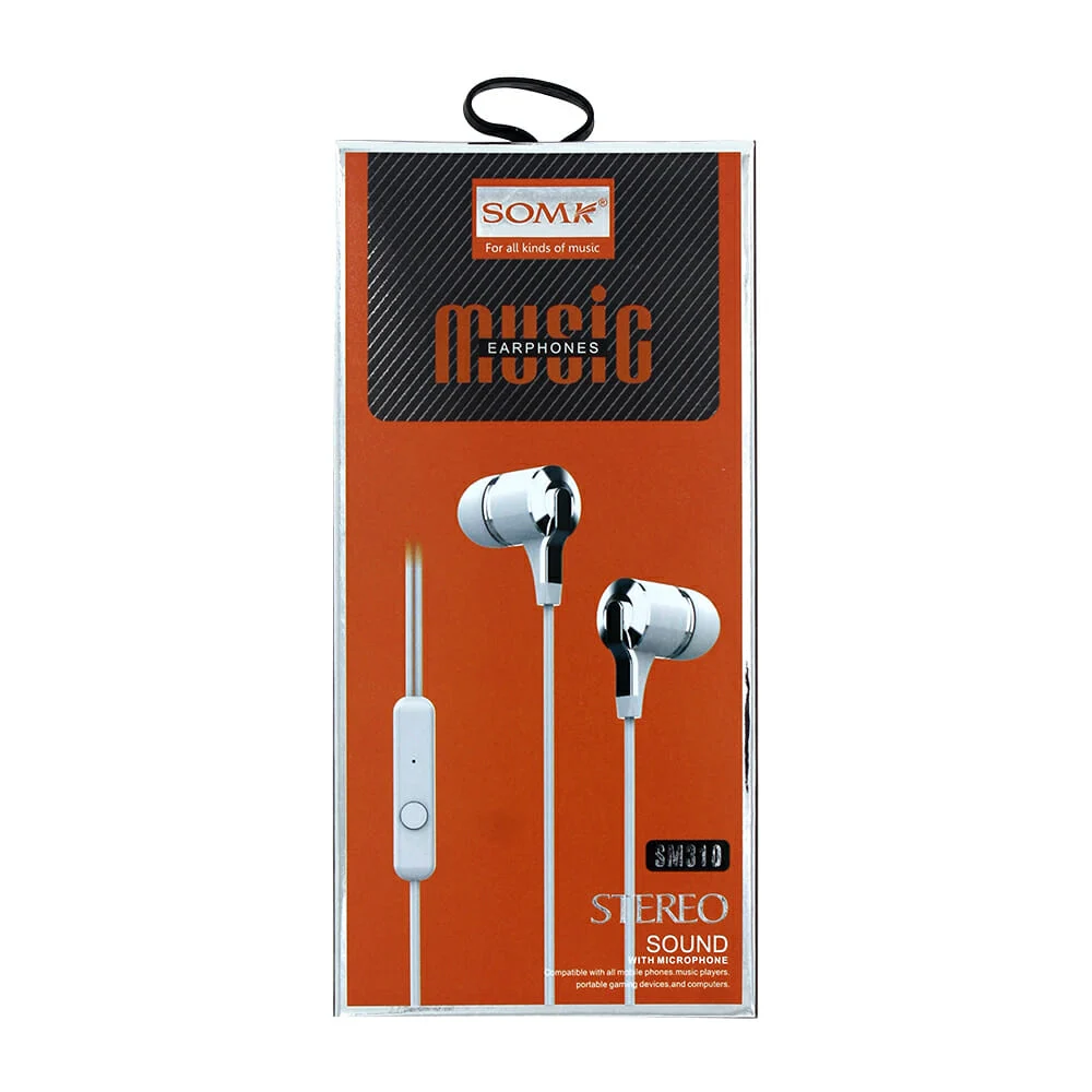 Audífonos alámbricos tipo earphones con sonido estéreo, variedad de colores / sm310