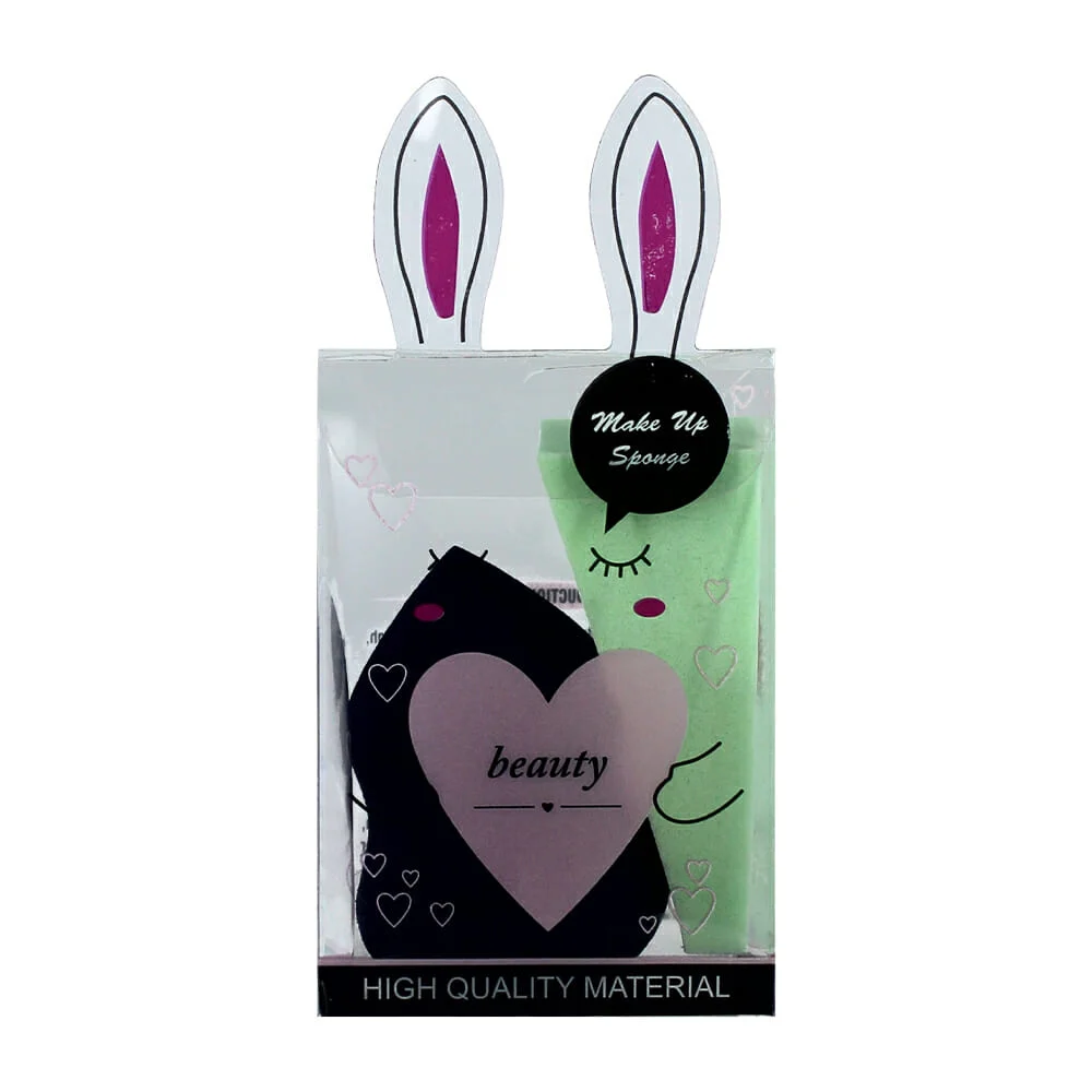 Par de esponjas beauty para aplicar maquillaje, variedad de formas y colores / make up songe hihg quality material / mx304