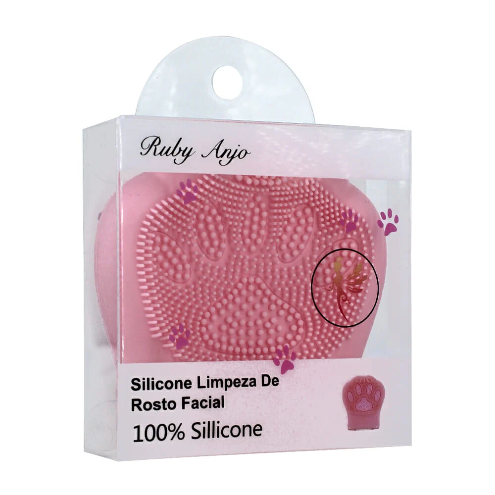 Esponja facial de silicón en forma de h...