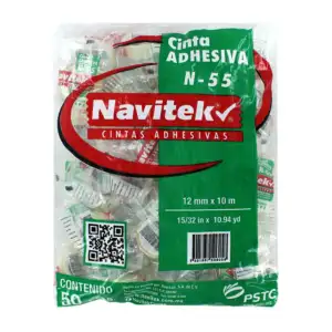 Paquete con 50 cintas transparente navitek de 10 metros con ancho de …