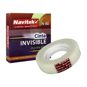 Cinta invisible navitek de 33 metros con ancho de 12mm / n-80