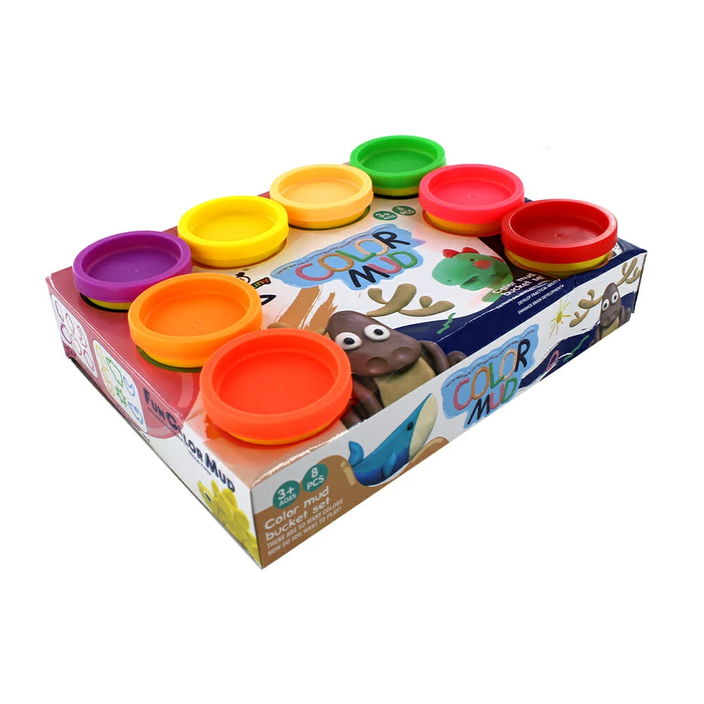 Paquete de 8 masas color mud + moldes n703