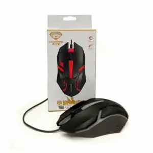 Mouse gamer alámbrico óptico con luces rgb y diseño ergonómico / mh-0…