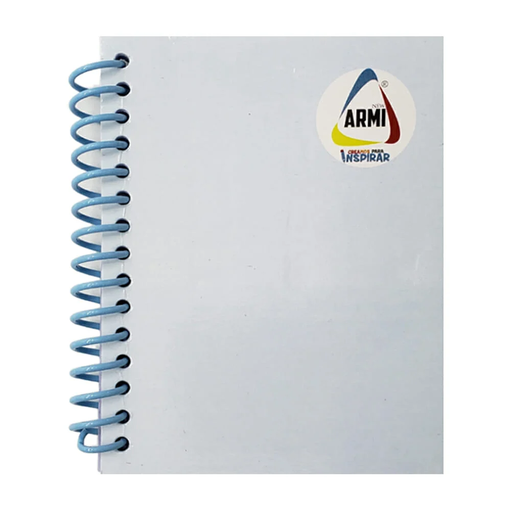 Libreta pequeña de 75 hojas en raya con espiral de plástico 10.5x13.6cm / pa0036