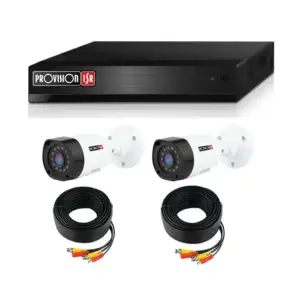 Kit de 2 cámaras de seguridad provision isr con dvr lite 1080p y fuen…