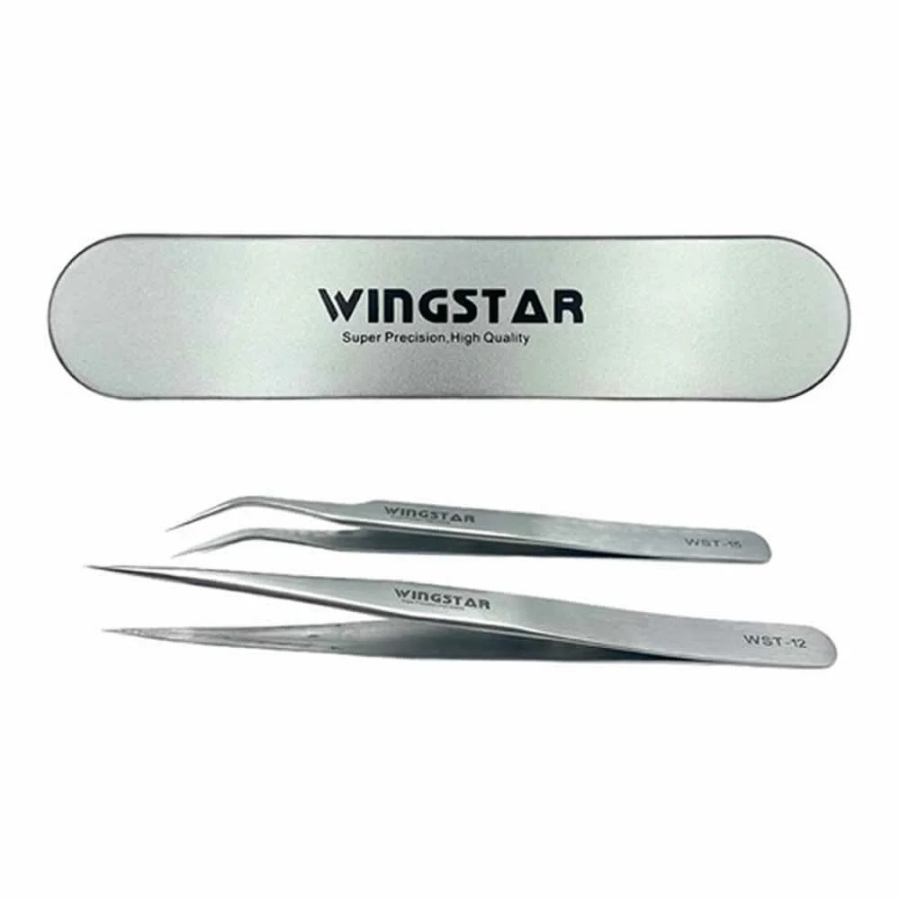 Estuche metálico wingstar con 2 pinzas ...