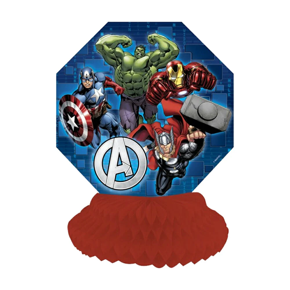 1pza Centro armable de mesa en forma de octágono con diseño de avengers / phcmav