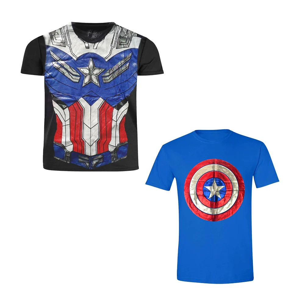 Playera - camisa unitalla con estampado de capitán américa / playera.came