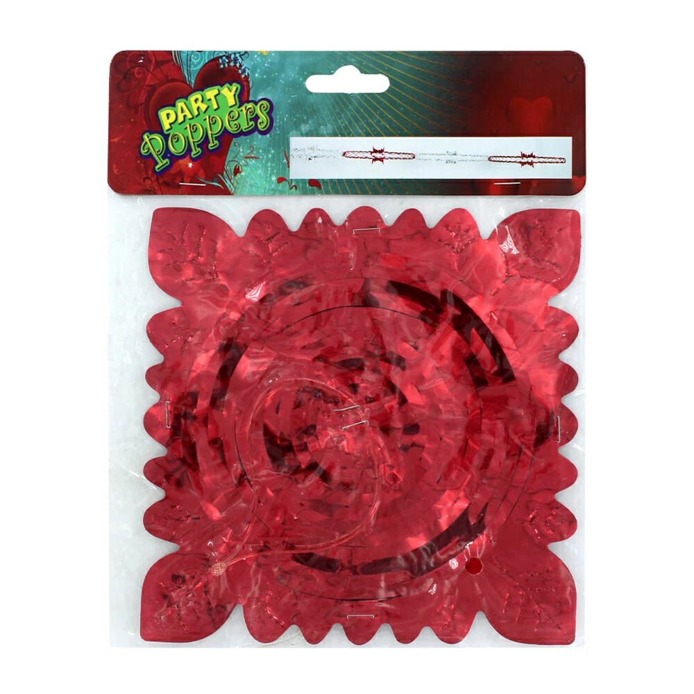 Guirnalda metálica bicolor en forma de cadena con hojas / party poppers