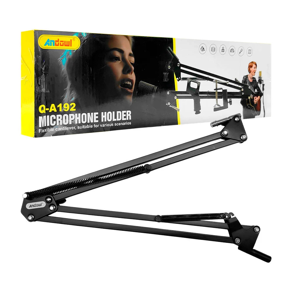 Soporte para micrófono, flexible de acero, multifuncional / q-a192