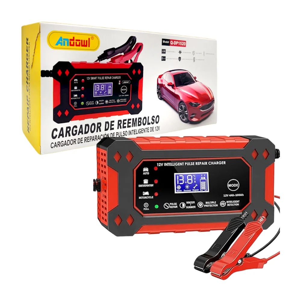 Cargador de pulso inteligente para carro, bateria o motocicletas / q-dp1520