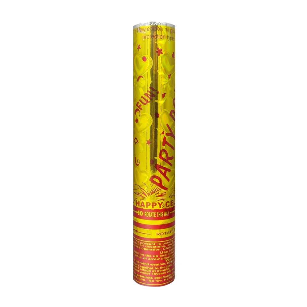 1pza Cañón bazuca cilíndrico de aire comprimido para fiestas de tiras multicolores, variedad de usos /  party popper / qlp0002