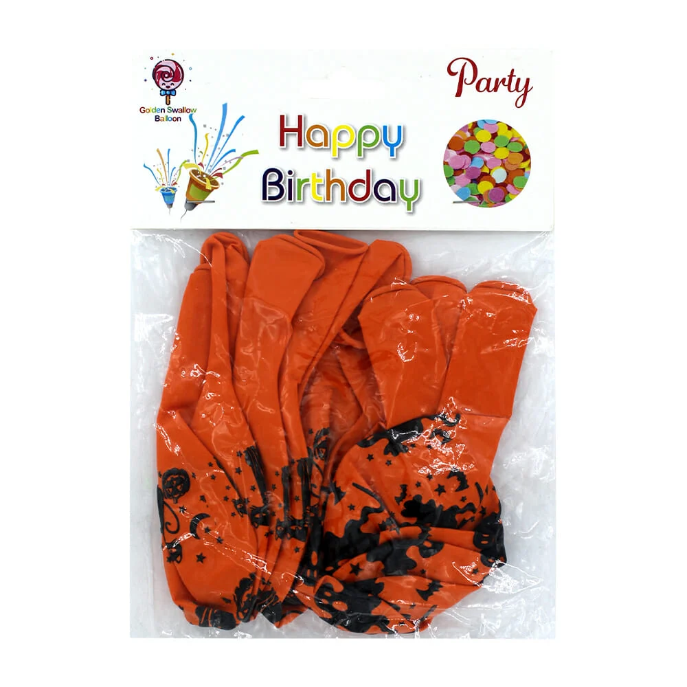 Paquete de 10 globos con estampado de ha...